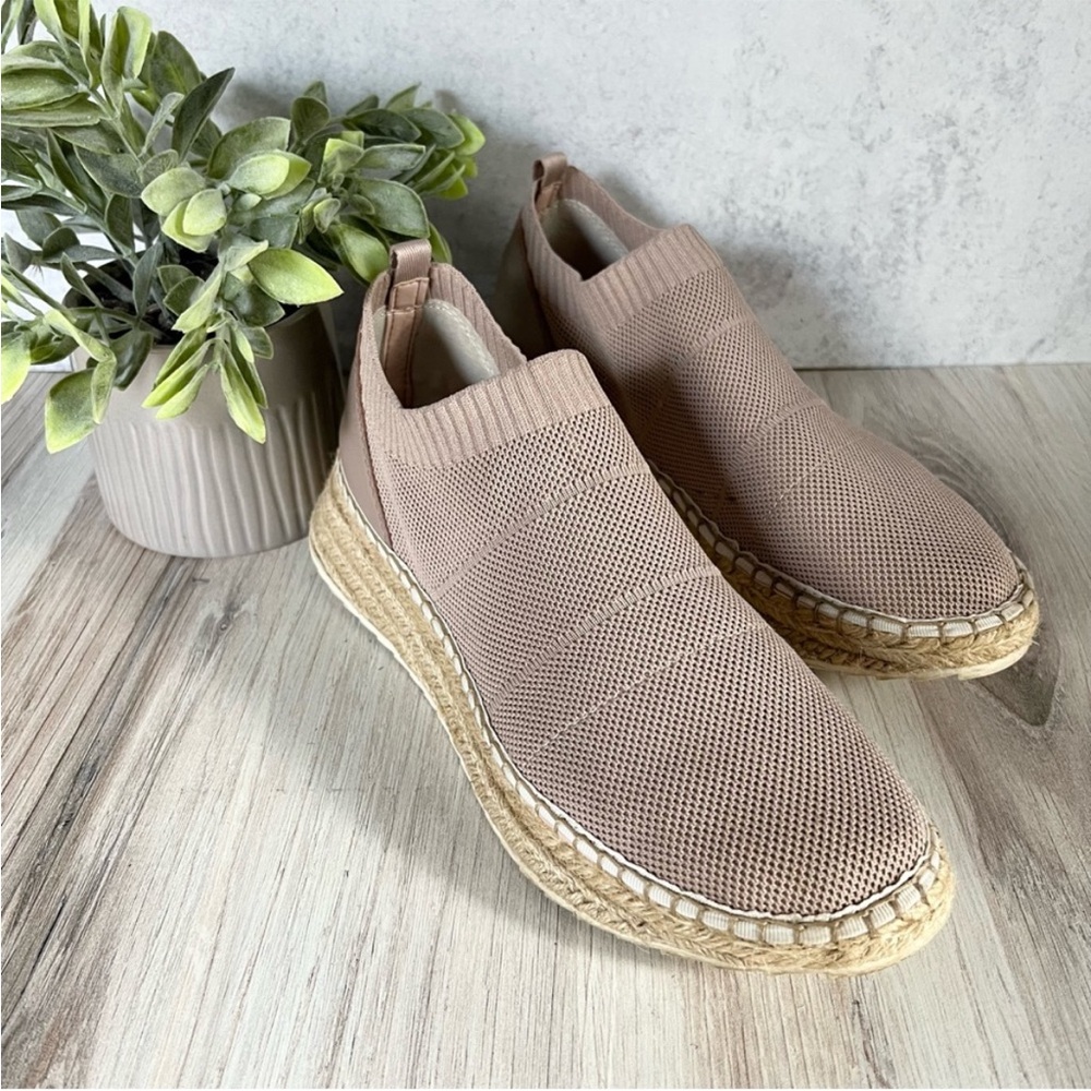 8.5🌿 Marc Fisher Jilly Espadrille Platform Blush Pink Sneaker Mesh Shoes